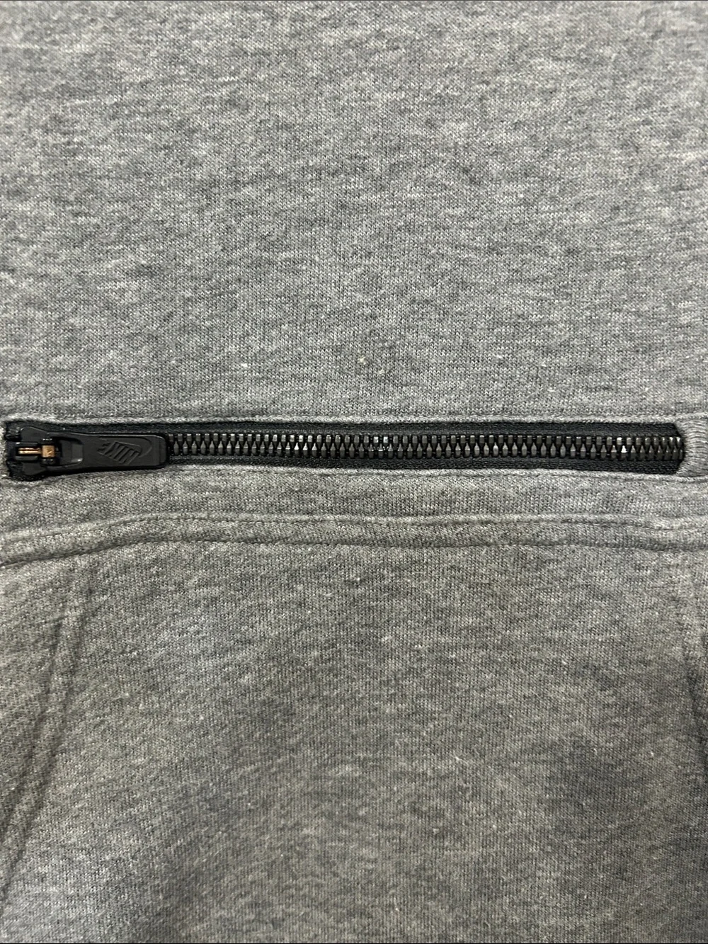 Nike Gray Funnel Neck Pullover with Zip Pocket